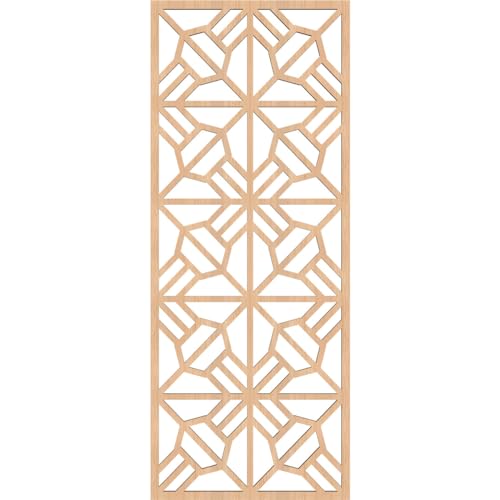 Image of Auburn Decorative Pierced Fretwork Wood Wall Panels, 9 3 /8 inchW x 24 3 /8 inchH x 1 /4 inchT, Hickory