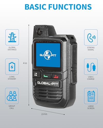 2-Pack Global Walkie Talkies with Sim Cards - Handheld PoC Two Way Radios Unlimited Range - Rechargeable PTT Push to Talk Over Cellular Radio Long Range - Image 6
