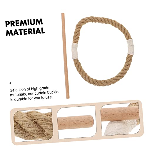 Hebillas de cuerda para cortina y alzapaños de fijación lateral para dormitorio 6