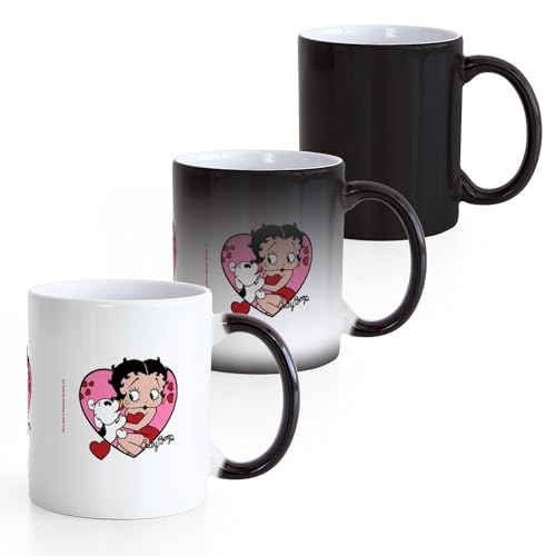 Taza mágica de cerámica Betty Boop Pudgy Kisses 11 oz miniatura 4