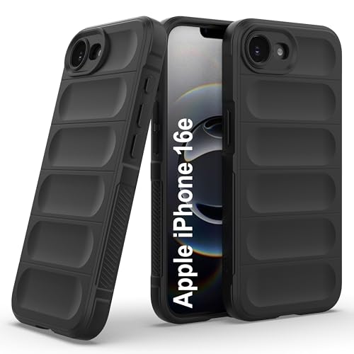Image of Zapcase Back Case Cover for iPhone 16e | Compatible for iPhone 16e Back Cover | Liquid Silicon Magic Case with Camera Protection | Black