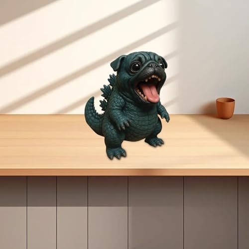 Figura de cachorro, el encanto de la raza clásica y adorable están perfectamente combinados para ofrecerte una experiencia única en el hogar. ¡Ven y compra ahora! QHa839 (blanco, 5 x 7,6 cm)