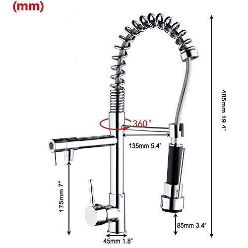 Mitigeur d'évier en laiton chromé au design moderne et robuste - 5