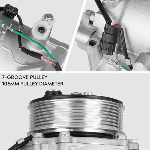 New AC Air Condition Compressor with Clutch for Honda CR-V CRV (EX/EX-L/LX Trims Only) 2.4L 2007-2014, for Acura RDX 2.3L 2007-2012, for Honda Civic Si 2.4L 2012-2015
