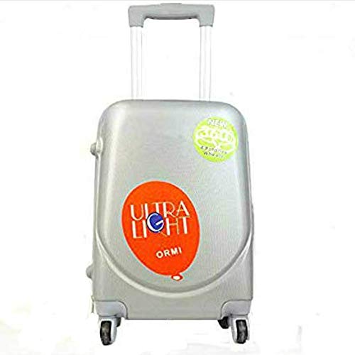 Maleta de Cabina 52x35x20cm 30L Equipaje de Mano Trolley Viaje con 4 Ruedas rotación 360 Grado Ligero y Flexible (Plata)