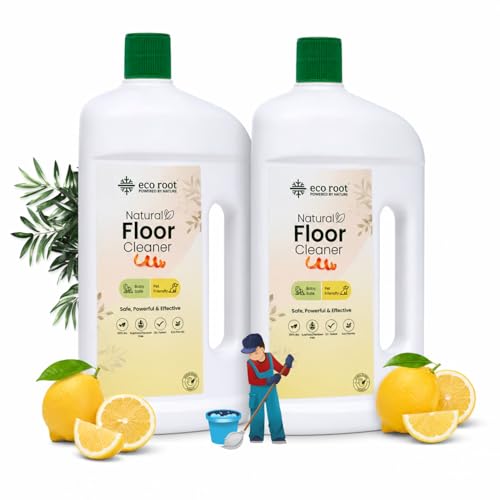 Image of Natural Floor Cleaner Liquid | Herbal Enzyme-Based for Home, Kitchen, Bathroom & Pet Areas | Plant-Based, Biodegradable, Baby & Pet Safe | Multi-Surface Daily Mopping |Pack of 2 | 1L