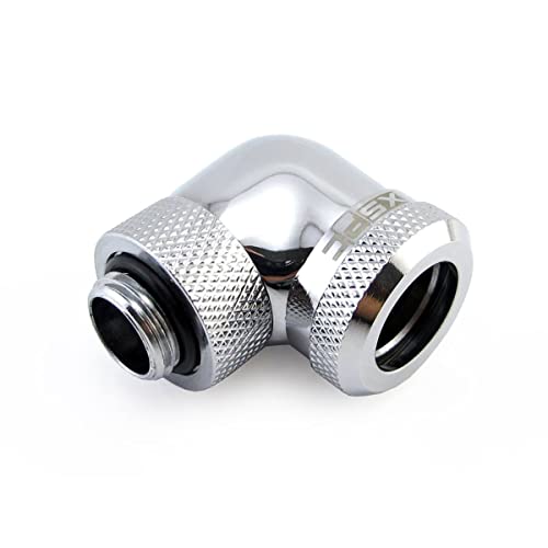 XSPC G1/4 to 14mm Rigid Tubing - 90 Rotary Fitting V2 (Chrome)