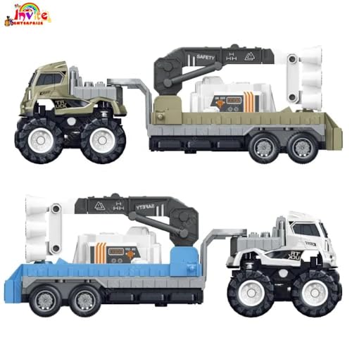 Image of 1:43 Airport Ladder & Food Lighting Truck Metal Toys Alloy Diecast Truck Set Toy, Diecast Miniature Car Model (Pack of 2),Assorted