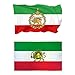 Iran Flag,Old Historic Iran Iranian Flag with Lion and Sun Crown,Iran Old Flag Constitutional Flag Iran Flag Lion,3x5FT