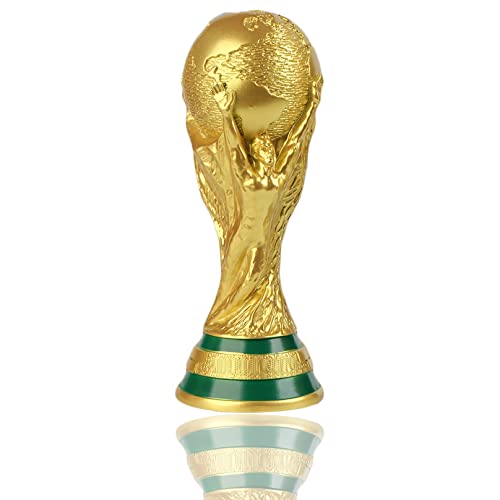 WISQUE Coupe du Monde de Football 2022 Trophée Modèle Statue Football Champion Ligue Trophée Réplique Fans Compétitions Gagnants Trophées for Souvenir Collection Décoration