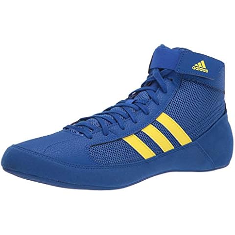 adidas Men's HVC Wrestling Shoe in Royal Blue/Yellow/Black Cover