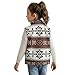 Renewold Southwestern Aztec Fashion Warm Thick Fleece Vest for Boys Girls Sleeveless Zipper Outerwear Toddlers Kids Teens Jacket with Pockets Winter Spring Fall Coats Yoga Hiking Skiing Fleece Vest
