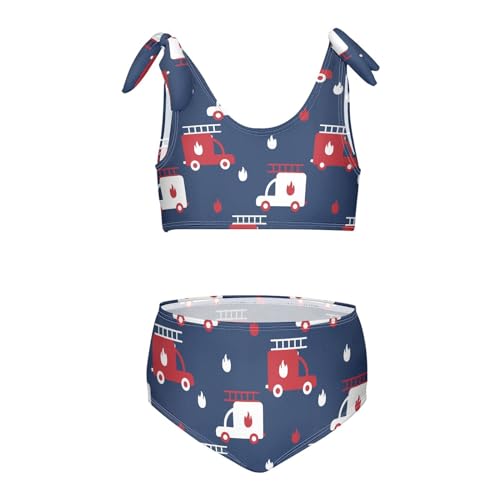 Image of CaTaKu Girls Swimsuit Two Piece Toddler Swimwear Kids Bathing Suits for Girls Bikini Set 3-12T