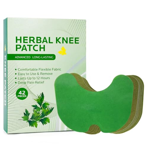 42Pcs Knee Relief Patch: Extra Strength Warming Herbal Plaster wi...