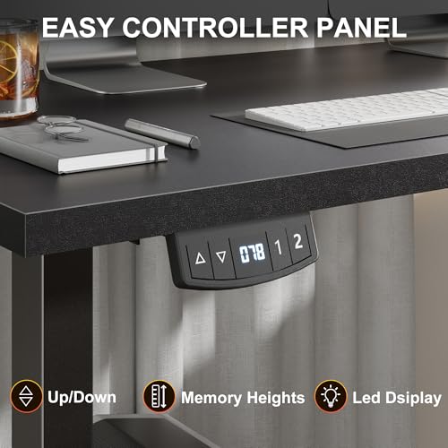 Image of Korfile 63 inch L Shaped Standing Desk Height Adjustable Memory Presets