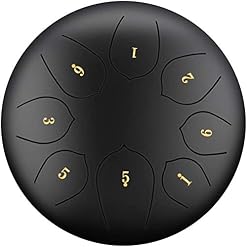 ZAMAX Langue en Acier du Tambour, 8 Pouces 8-Tone Drum Key Main, Instrument de Percussion Compact avec Maillets et Sac… - Les Beatles, Paul McCartney, John Lennon, RIngo Starr, George Harrison