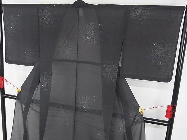 平和屋着物＊夏物　小紋　蜘蛛の巣　洗える着物　AABF6850jd 平和屋着物＊夏物 小紋 蜘蛛の巣 洗える着物 AABF6850jd : 平和屋