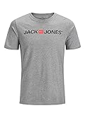 Jack & Jones Jjecorp Logo tee SS Crew Neck Noos T-Shirt, Light Grey Melange, M para Hombre