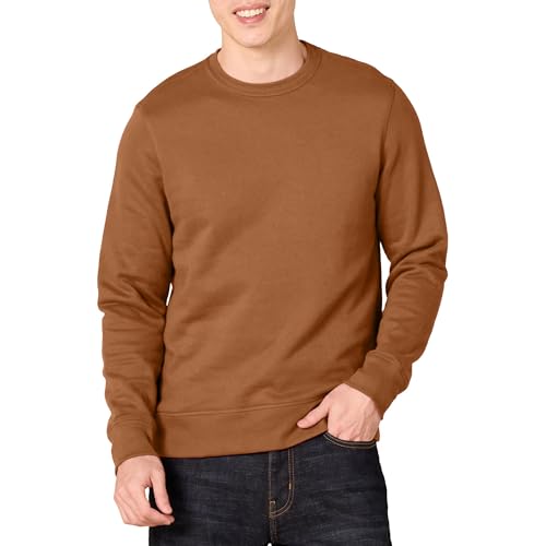 Amazon Essentials Mens Crewneck Fleece Sweatshirt with Ribbing (Available in Big & Tall) Toffee Brown XX-Large