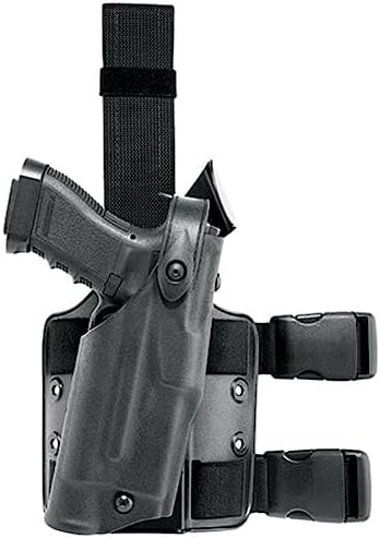 Safariland 6304 drop leg holster with ALS and SLS hood assembly