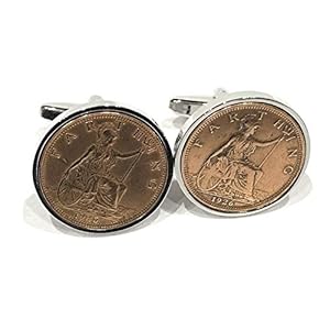 Premium 1919 Farthing manchetknopen voor een 100th Birthday manchetknopen
