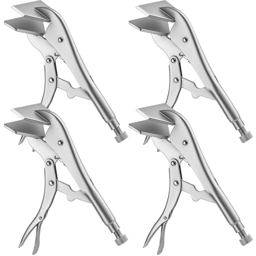 Yaocom 4 Pack 10" Radiator Hose Clamp Pliers Set Heavy Duty Pinch off Locking Pliers Universal for Automobile Radiator Pipe, Vacuum Lines, Fuel Hose (Flat Spout Style)
