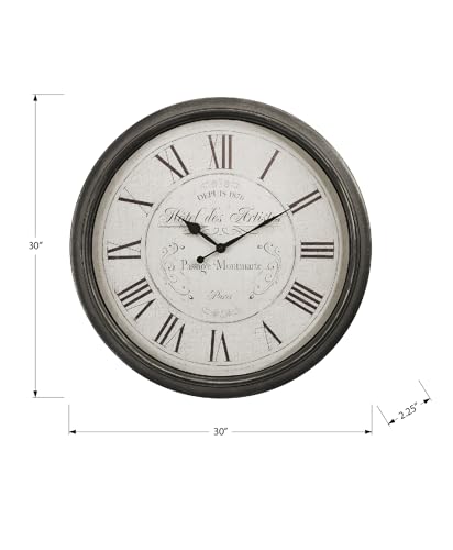 30 Transitional Brown Roman Wall Clock