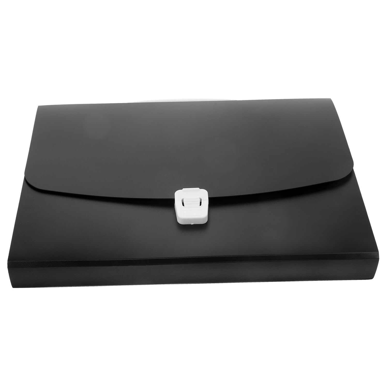 5 Piezas Carpeta de Documentos A4 Expandible Negra, Organizador de Archivos de Oficina 6 Compartimentos, Bolsa Portátil de Almacenamiento Multicapa para Papeles y Facturas,