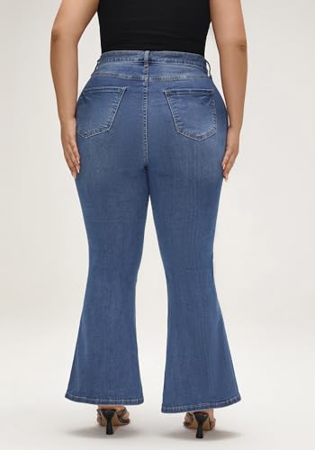 EMMIOL Flared Jeans for Women Stretchy Mid Rised Bootcut 2025 Trendy Fall Sexy Curvy Denim Pants Bell Bottoms4