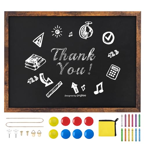 JEFURE Magnetic Chalkboard, 20x30 Inches, Black
