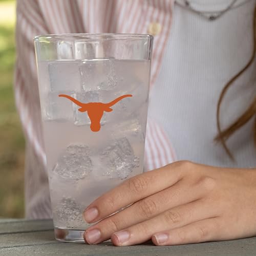Image of Logo Brands NCAA 16 oz Pint Glass - Durable Glass With Bold Team Color- Chip-Resistant Rim Drinkware For Fans, Tailgates, Home Bars & Everyday Use