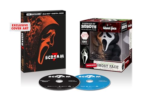 Scream 7 (Amazon Exclusive with Handmade by Robots Ghostface) [4K UHD +Blu-Ray]