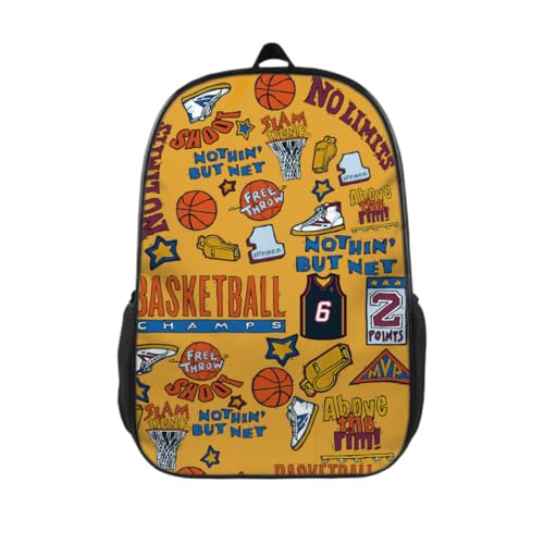Basketball Backpack 17 Inches Large Capacity Casual Daily Commuter Backpack