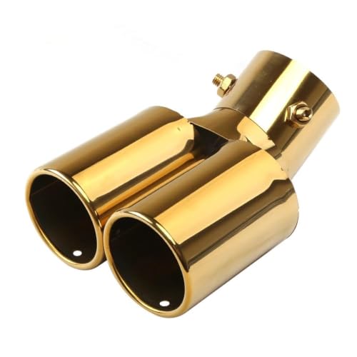 Double embout d'échappement réglable contre la rouille - Finition or