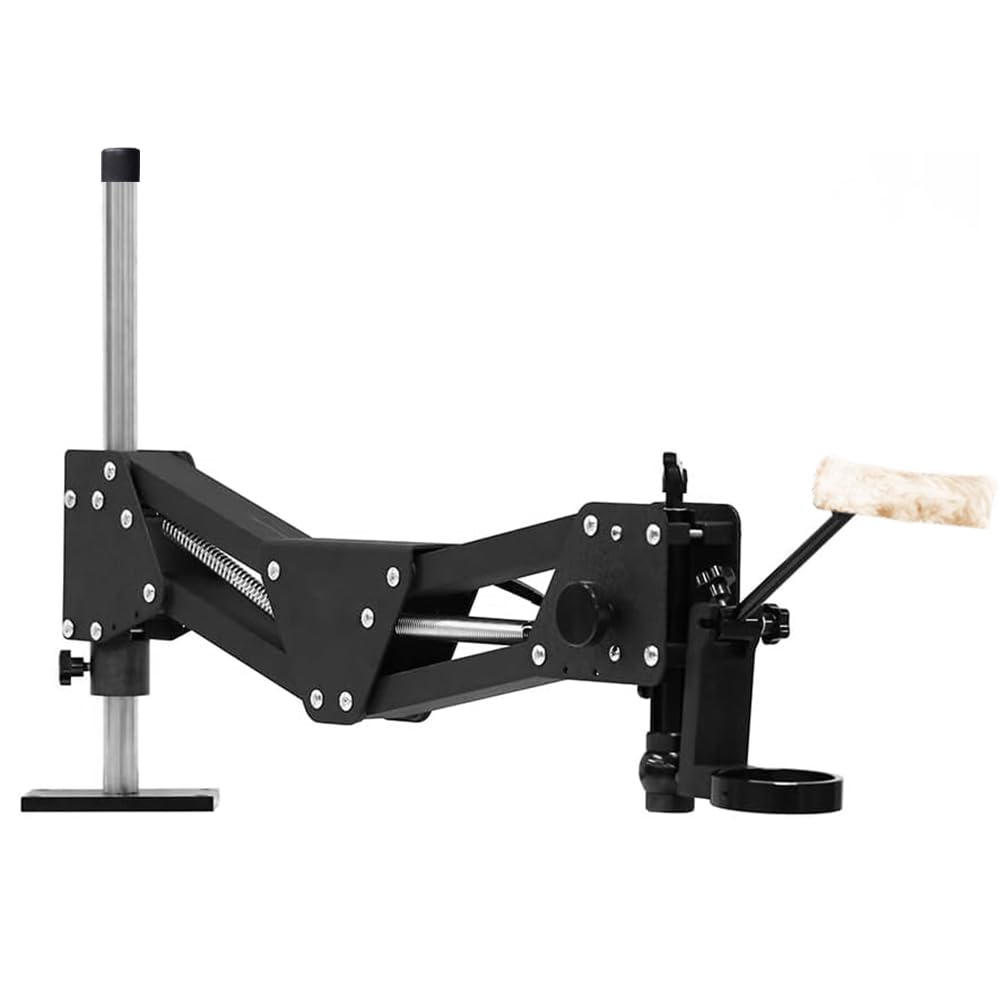 Braccio regolabile a molla per microscopio binoculare MS01A, base in metallo resistente con posizionamento di precisione, compatibile con lente di Barlow 0,5X e luce ad anello LED, MS01A-H