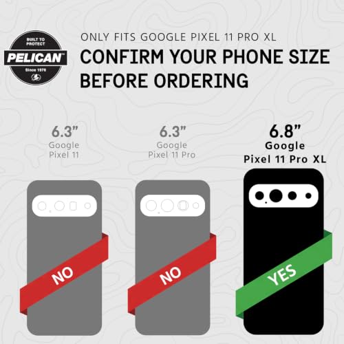 Image of Pelican Voyager Google Pixel 11 Pro XL Case with Belt Clip Holster - Black
