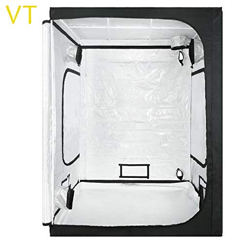 VERTOR VT 60"x60"x80" Reflective Mylar Hydroponic Grow Tent with Observation Window and Waterproof