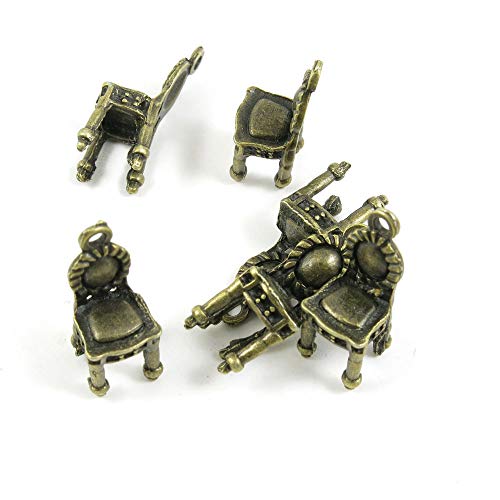 200 PCS Metal Antique Bronze Color Jewelry Making Supplies Charms Beading Crafting Wholesale 55884 Chair