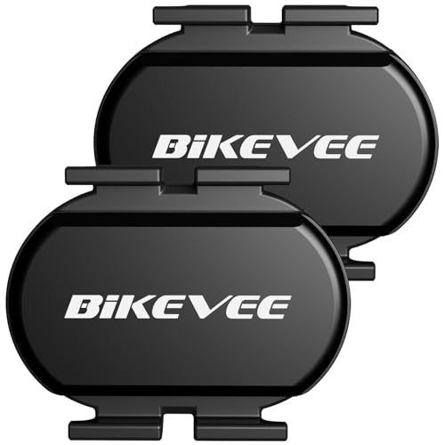 Bikevee Trittfrequenzsensor Geschwindigkeitssensor Fahrrad Bluetooth 5.4 ANT+ Kabellose RPM Sensoren Kompatibel mit Garmin Zwift Fahrradcomputer 2er Set