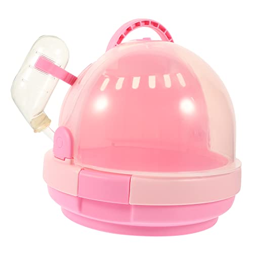 ROMISBABA Tragbarer Hamsterkäfig Handgriff Kleintier Transportbox Transparent Für Outdoor Reisen Kleine Nager