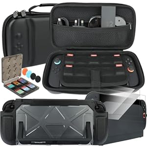 product image Essential Accessories for Nintendo Switch 2,Charger-Friendly Carrying Case,Dockable Hybrid Material Case,Tempered Glass Screen Protectors,Game Card Case and More