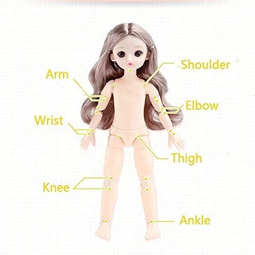 Image of Tickles Set Movable Jointed Makeup Cute Girl Brown Eyes Fashionable Doll for Kids Girls Pack of 2 (Size: 30 cm Color & Design: May Vary)