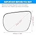 TOP-VIGOR 1-Pack Driver Side Heated Mirror Glass Compatible with Suzuki Grand Vitara 2006 2007 2008 2009 2010 2011 2012 2013, Left Exterior Mirror with Backing Plate, Replace 84740-78K30-000