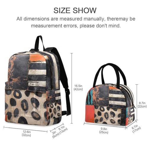 Piece Camo Print Backpack Set with Lunch Bag, Large Capacity Travel Backpacks and Lunch Box Insulated for Commute Hiking Picnic2