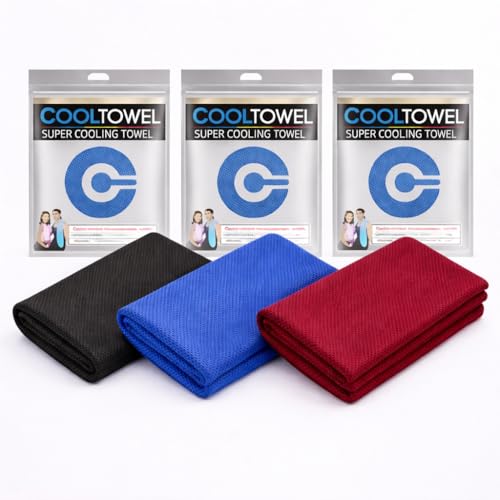 3Pcs Cooling Towel Instant Ice Cool Microfiber Sports Gym Towel f...