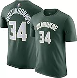 Outerstuff NBA Boys Youth 8-20 Official Player Name & Number Game Time Jersey T-Shirt (as1, Alpha, m, Regular, Giannis Antetkounmpo Milwaukee Bucks)