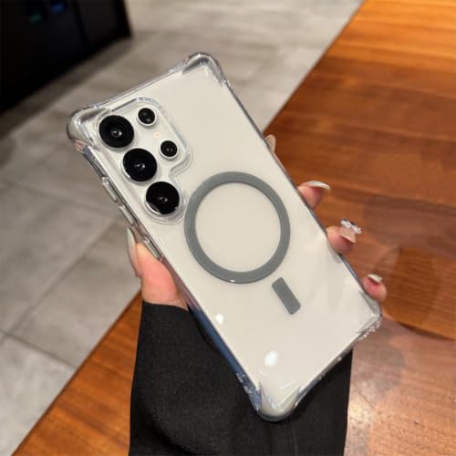 Coque S25 Ultra anti-jaunissement grise pour éviter les bris d'écran