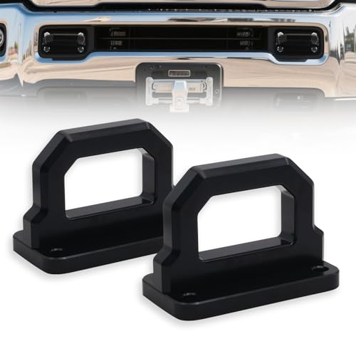 Front Tow Hooks, D-Ring Shackle Compatible with RAM 2500 3500 2WD & 4WD (2003 2004 2005 2006 2007 2008 2009 2010 201 2012 2013 2014 2015 2016 2017 2018)? (Black)