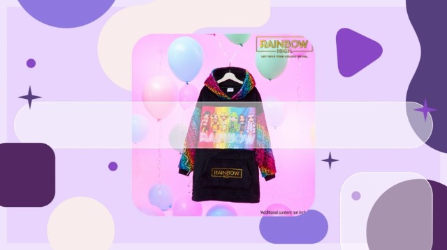 Pull à Capuche Fille Géométrique Multicolore 9-10 Ans - Preworn
