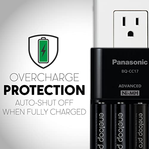 Panasonic BQ-CC17KSBA eneloop Advanced Individual Battery Charger with 4 LED Charge Indicator Lights, Black - image 5
